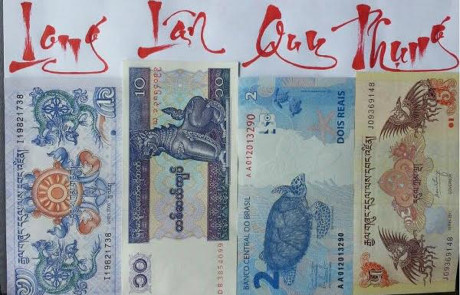 tiền lì xì tứ linh